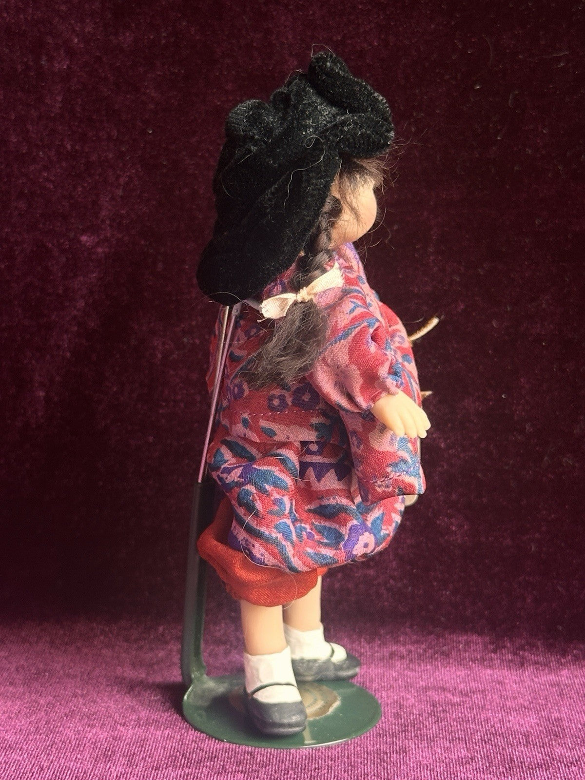 OOAK Miniature Handmade Elizabeth Cooper 6” Polymer Clay Cloth Girl Doll