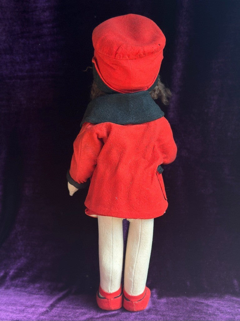 Vintage Italian 20” Early Lenci 109 Felt Cloth Doll