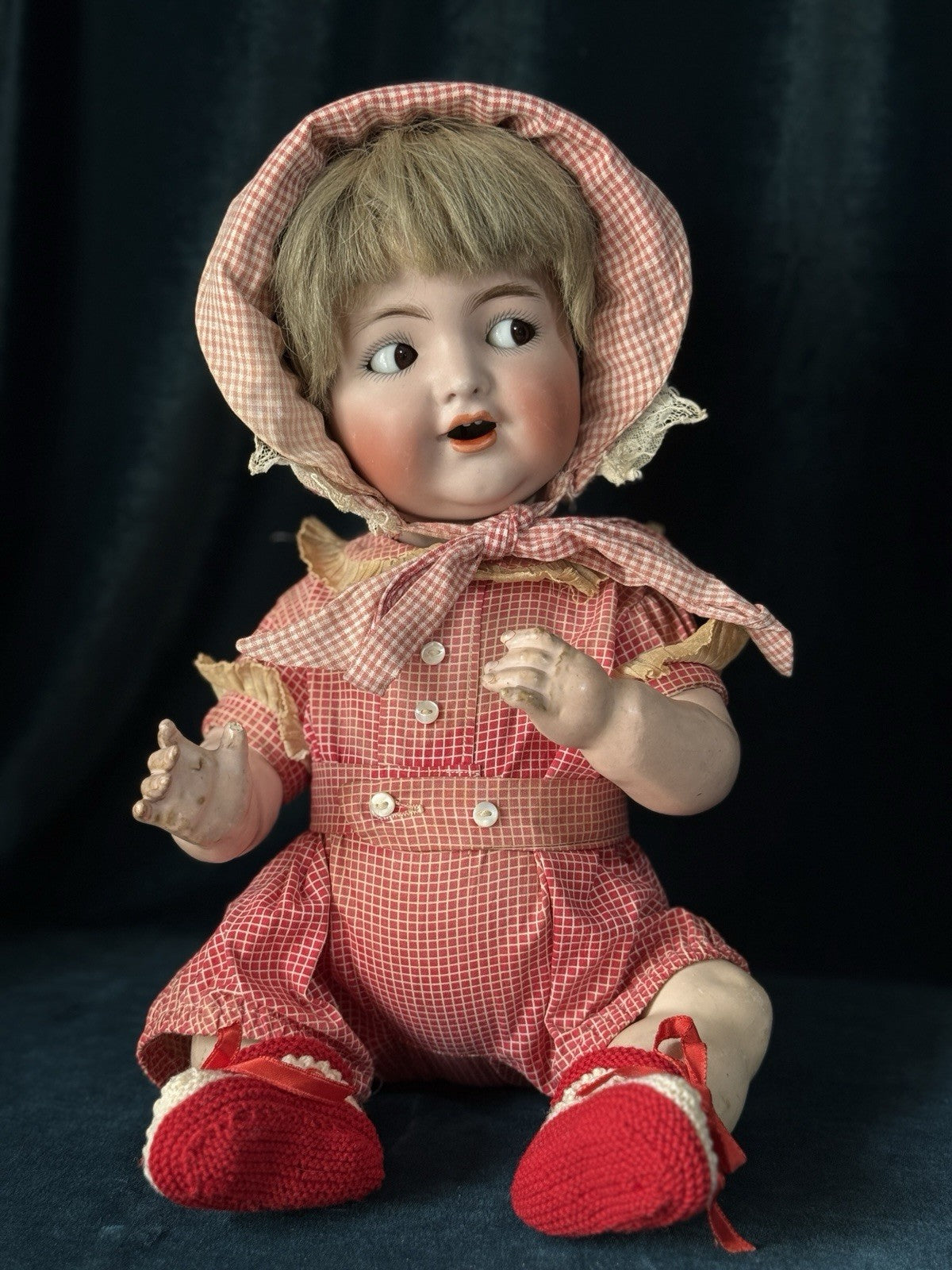 Antique German Kammer & Reinhardt Simon Halbig 126 Flirty Sleepy Eyes 17” Doll