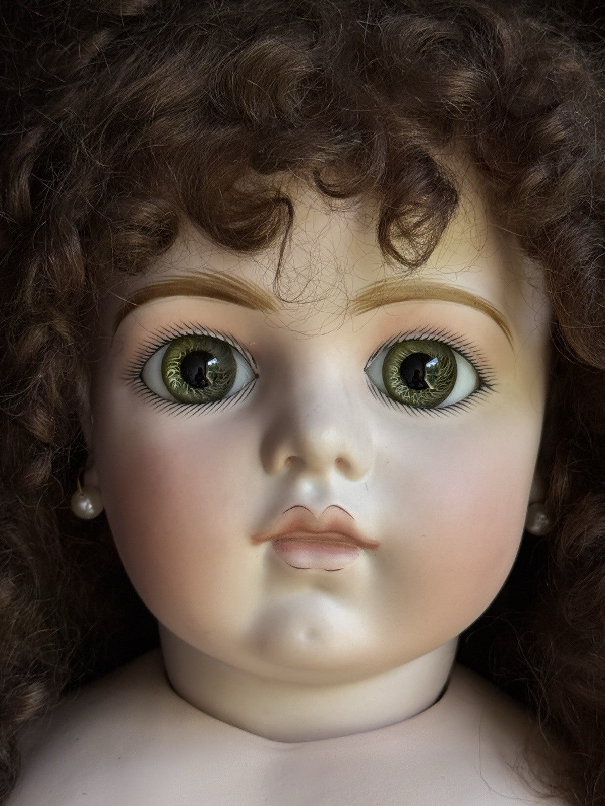 Large Porcelain Compo 28” Repro of Antique French Bru Jne Doll By Jamie Englert