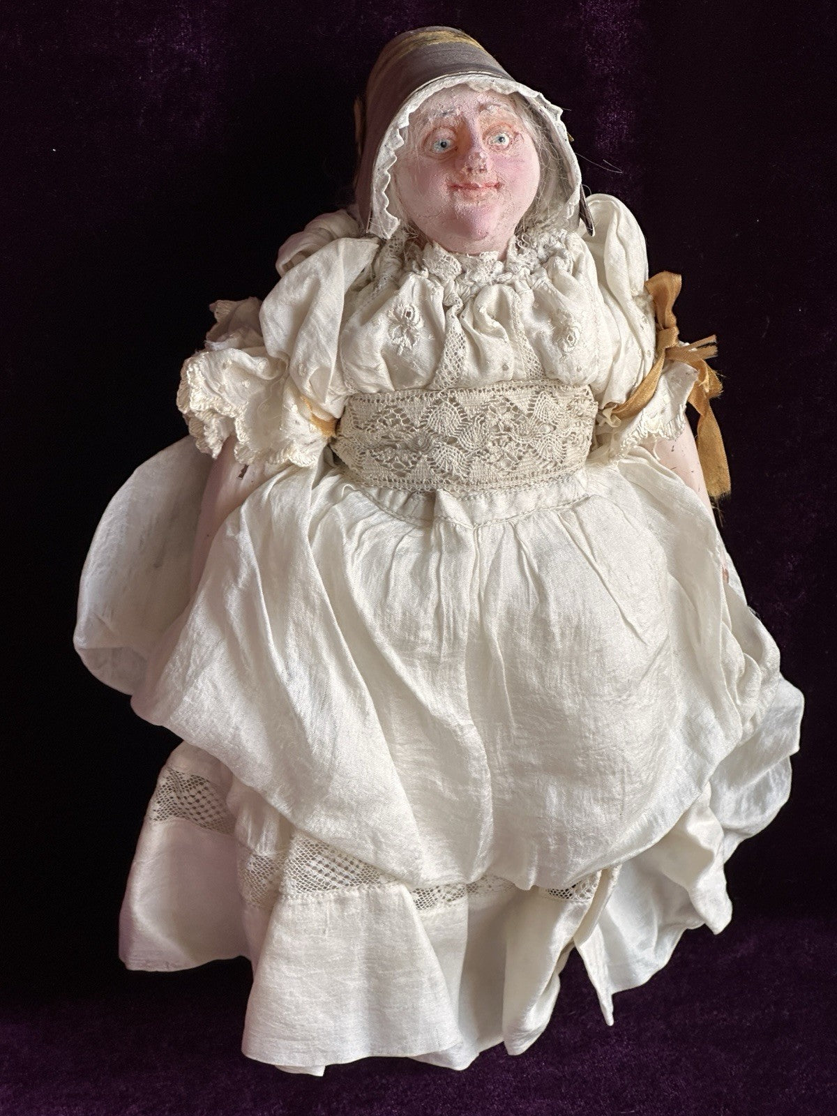 Vintage 10.5” OOAK NIADA Artist Muriel Bruyere (?) Clay Character Portrait Doll