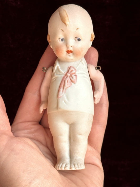 Rare Antique German 5” Baby Bud Style All Bisque Googly Girl Doll