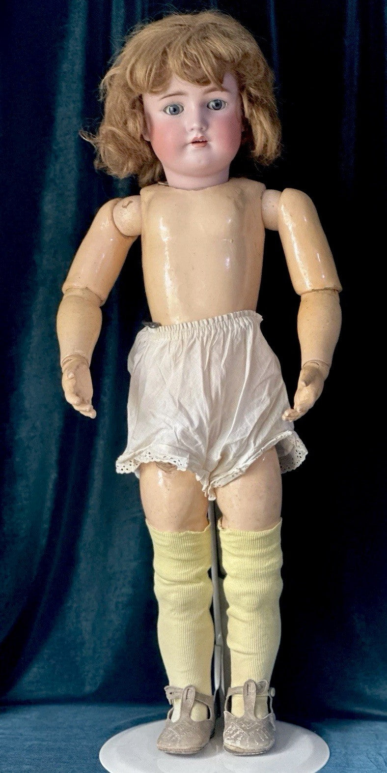 Antique German Handwerck Simon Halbig 28” Doll Bisque Head Composition Body