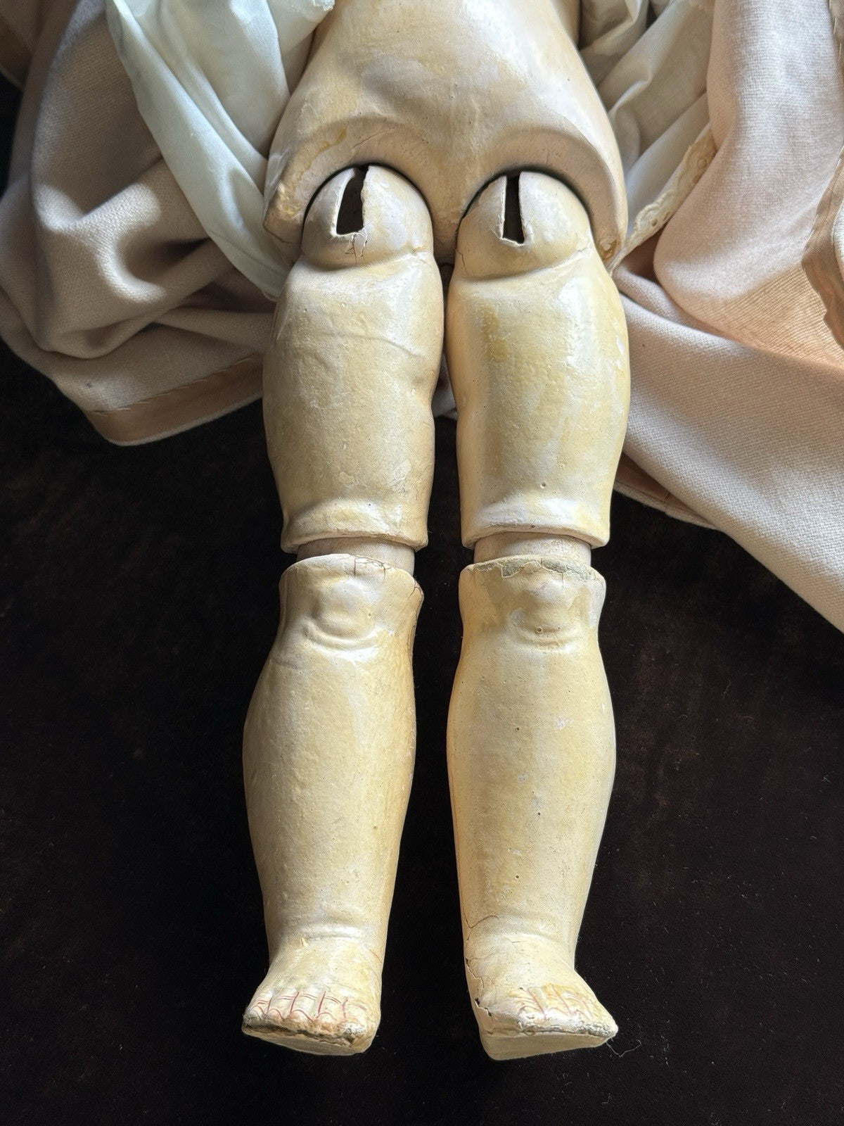 Antique German 23” Hoffmeister/Bergmann (?) Bisque Head Doll