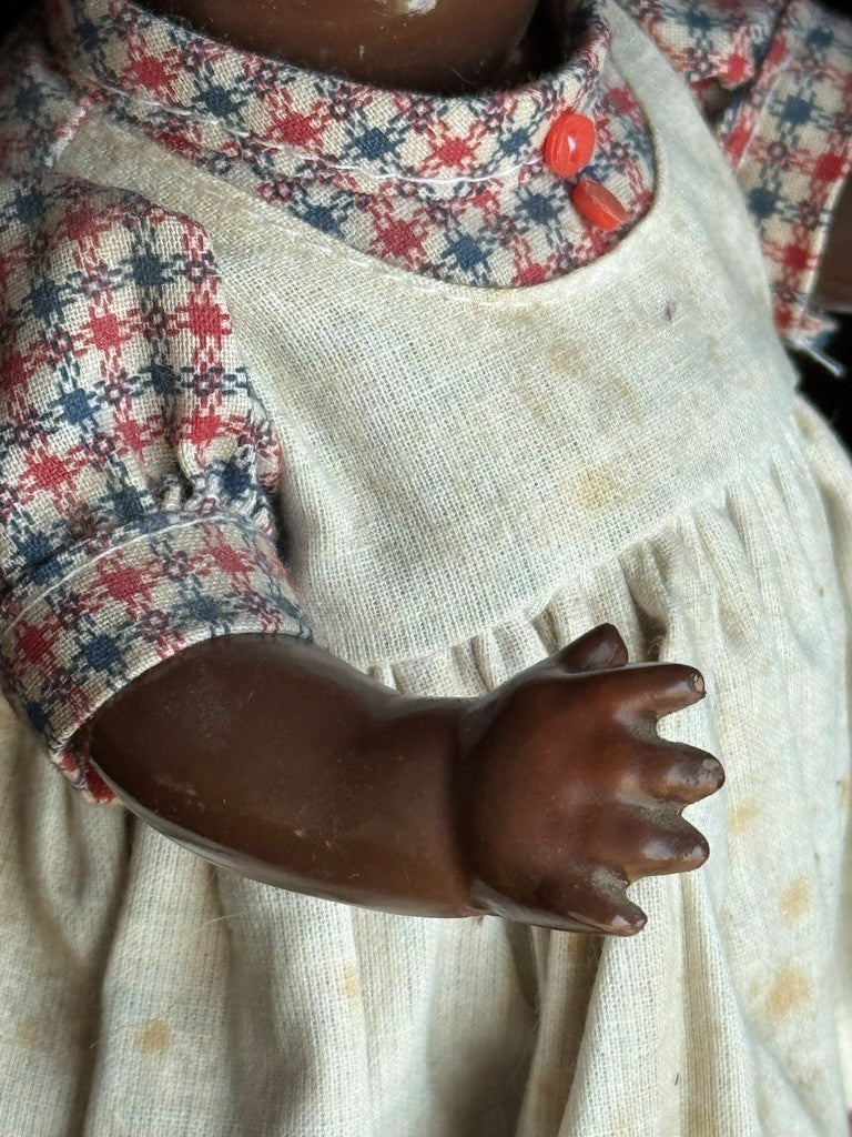 Pair of Vintage Composition Vernon Seeley Campbell Kids Dark Complexion Dolls