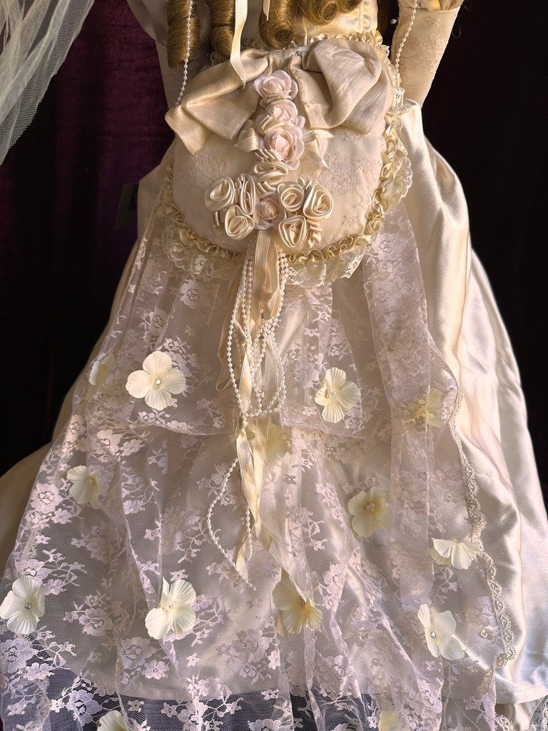 Large Mary Benner 32" Porcelain Repro of French Bru Jne Bebe Bride Doll LE 400