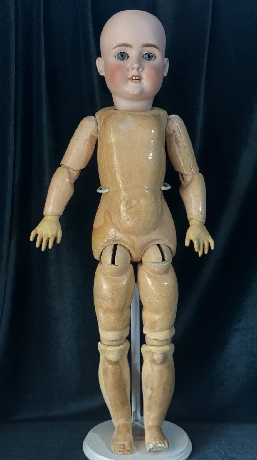 Antique German Kley Hahn Walkure 30” Doll Bisque Head Composition Body