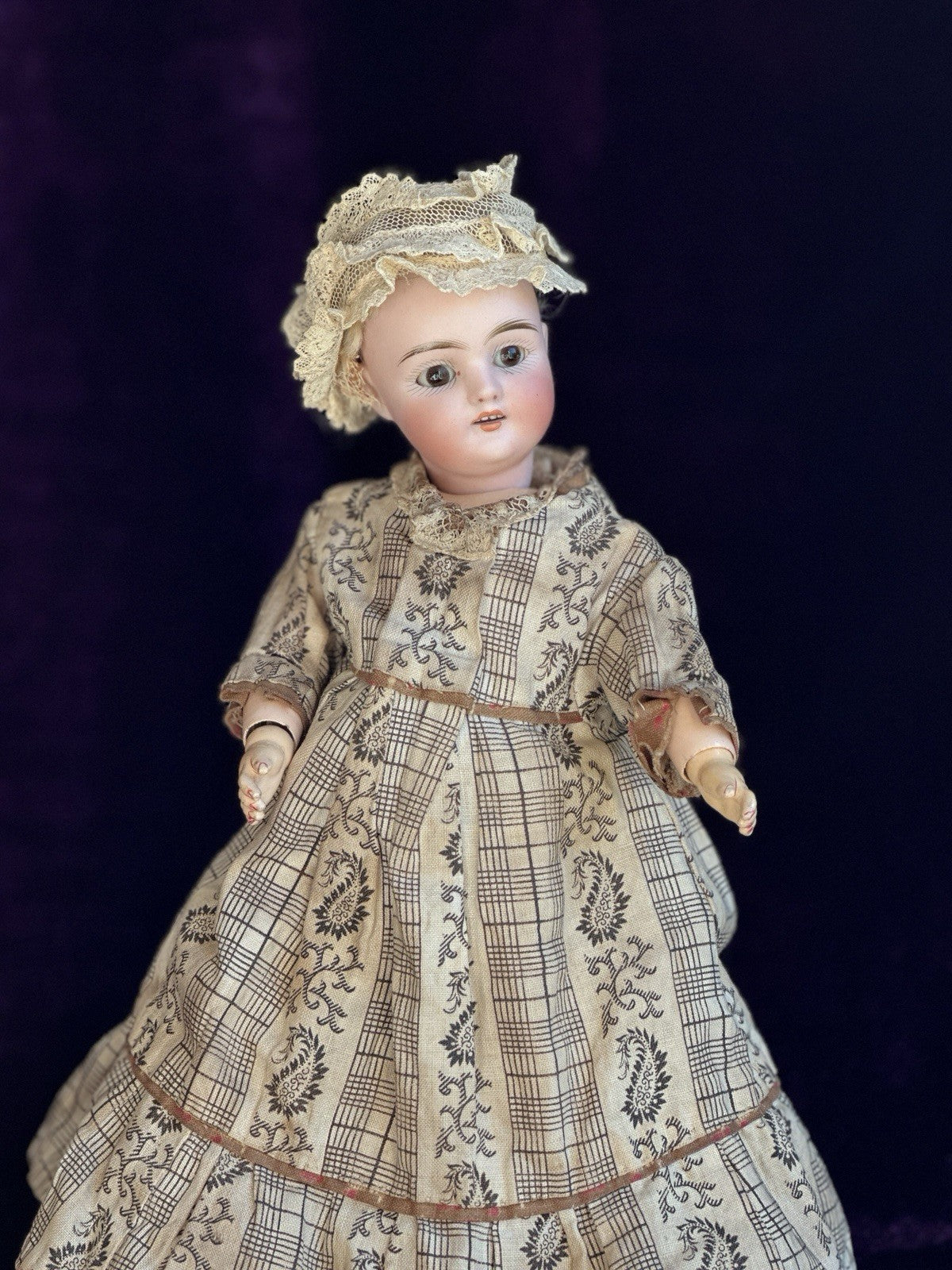 Petite Antique German 9.5” Catterfelder Puppen Fabrik 502 Bisque Head Doll