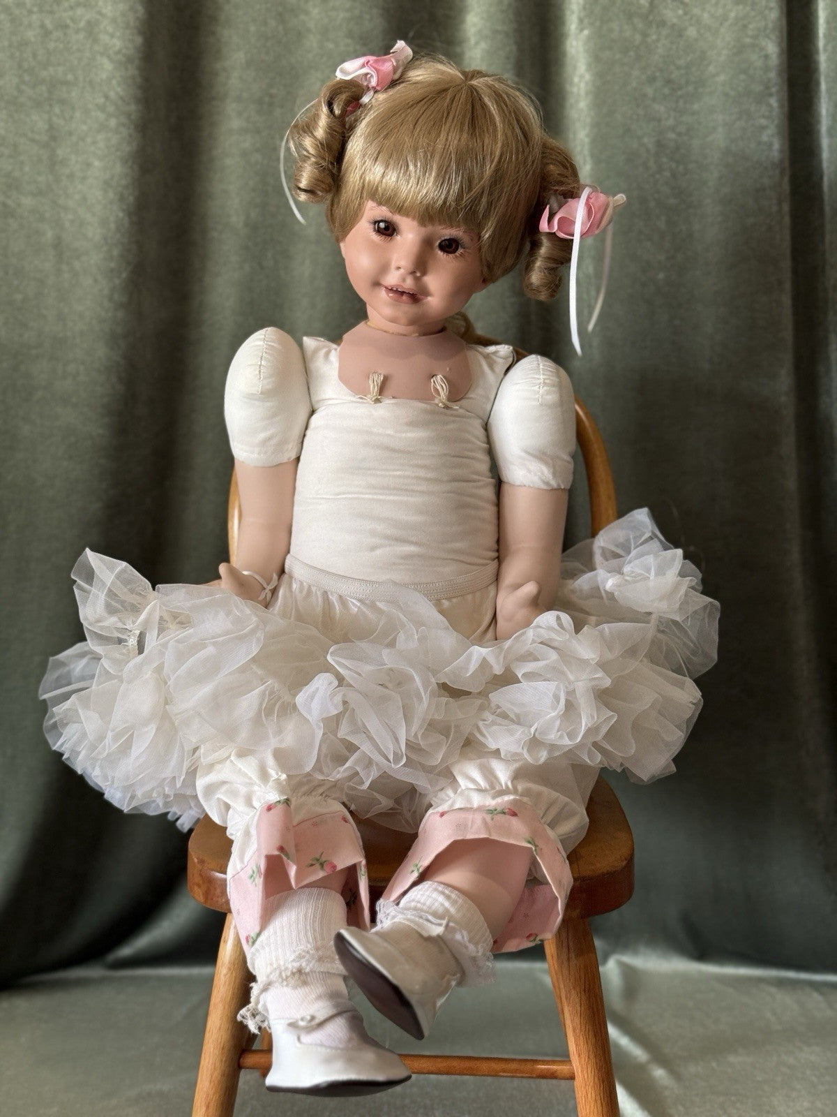 Artist Reproduction Of Porcelain 29” Doll “Shannon” Donna Rubert Mold