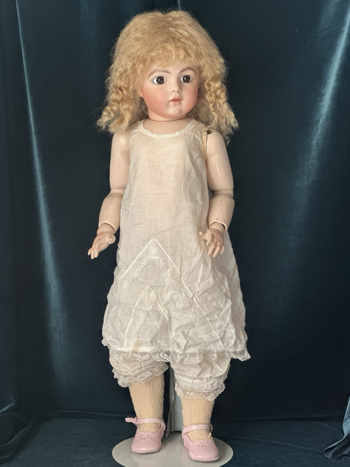 Vintage Artist Reproduction of Antique French Bru Jne 27” Doll Porcelain Head
