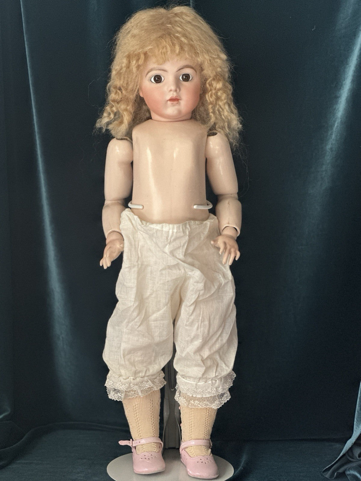 Vintage Artist Reproduction of Antique French Bru Jne 27” Doll Porcelain Head