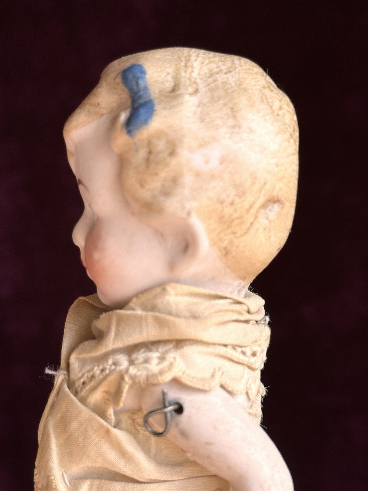 Antique German 5.125” All Bisque Limbach P. 23 Nancy Type Mignonette Doll