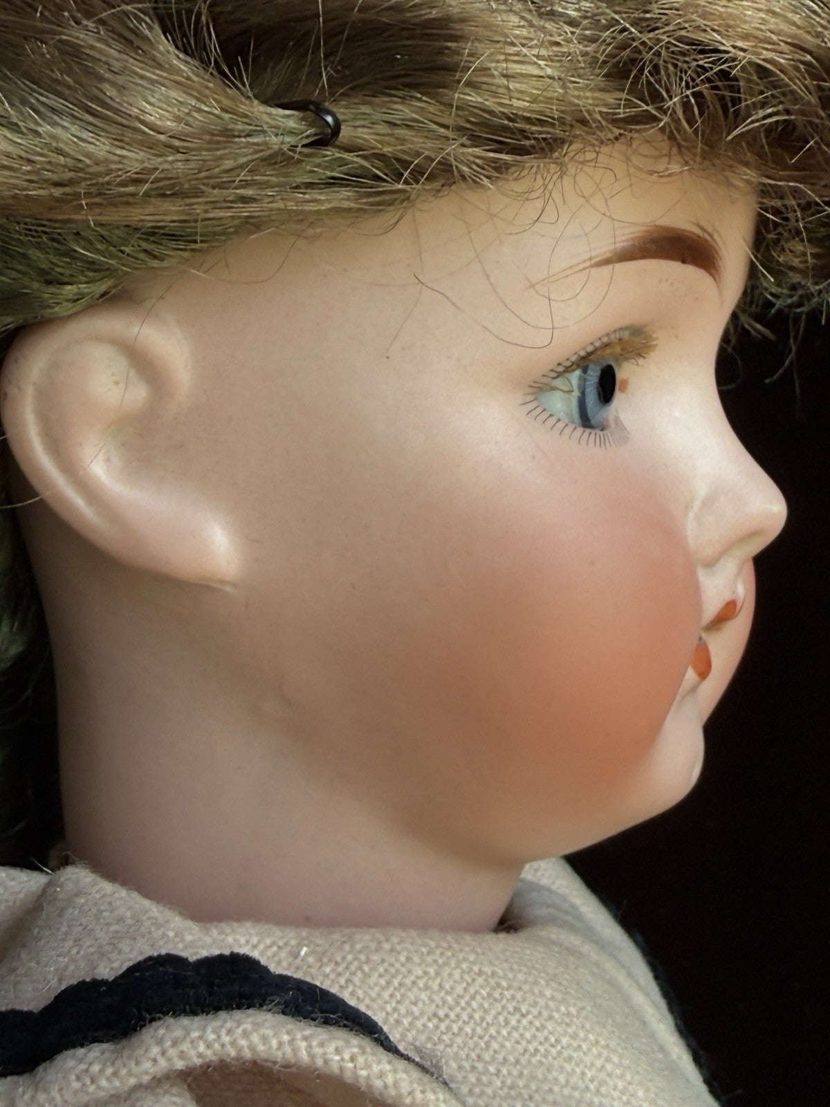 Antique German 23” Hoffmeister/Bergmann (?) Bisque Head Doll