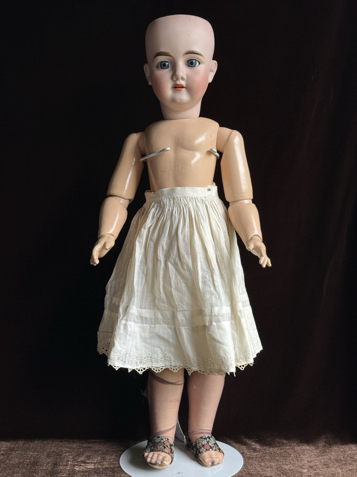 Large Antique German 27” Armand Marseille 390 Bisque Head Doll