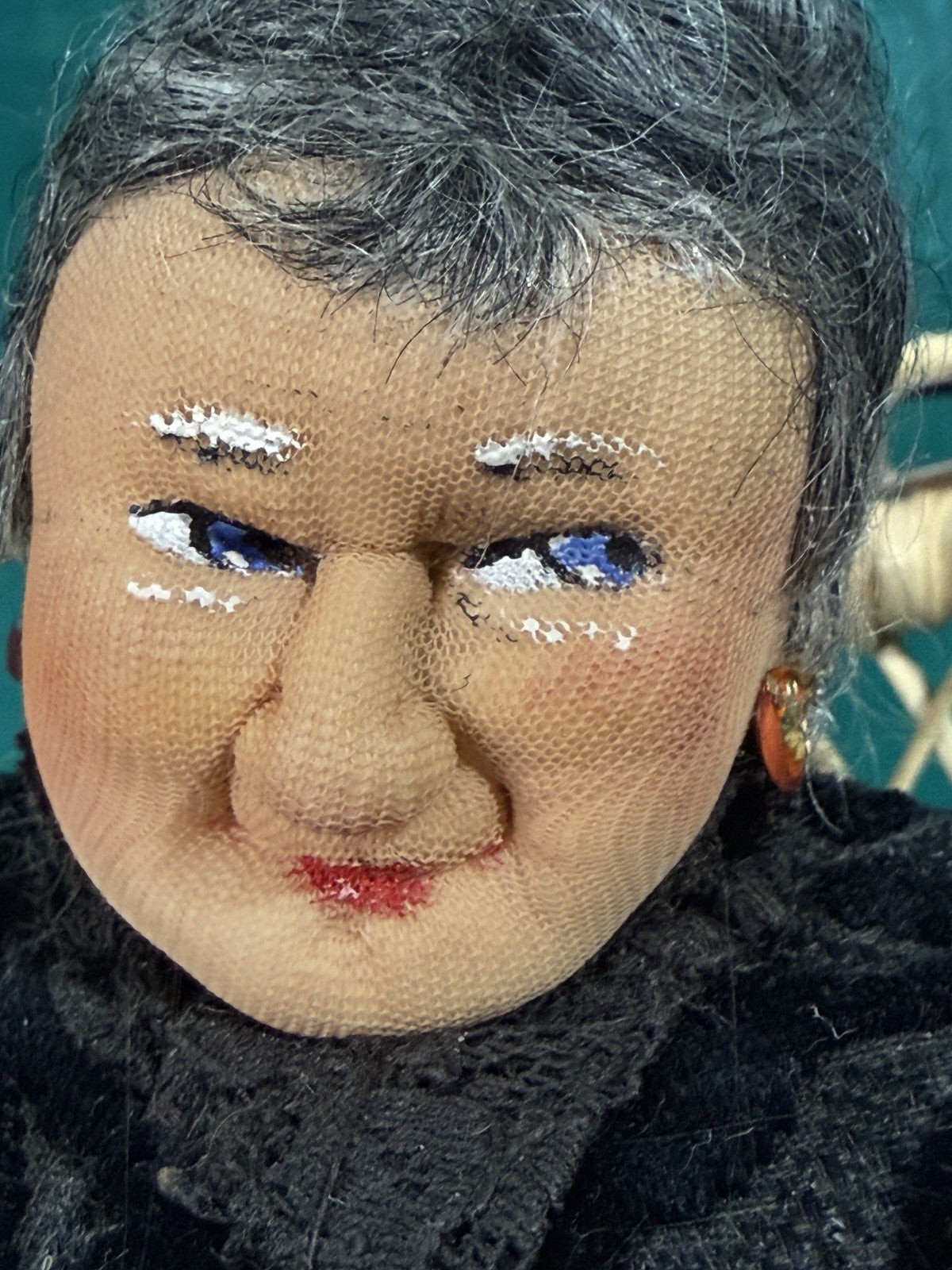 Lot Of 2 Antique 1940’s (?) French  Ravca Cloth  11.5” Dolls