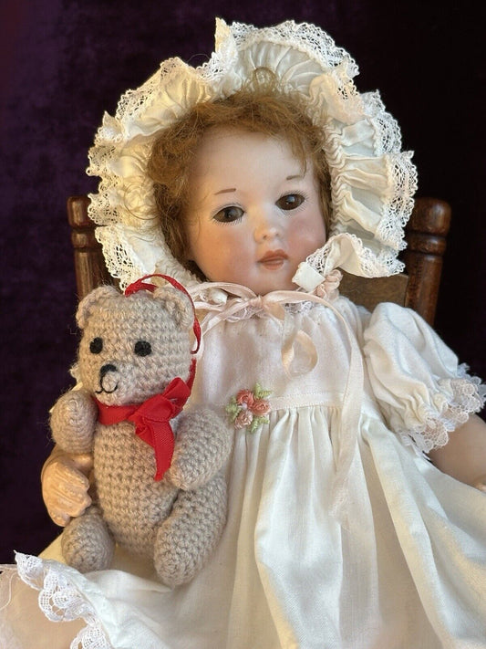 Rare Antique German 9.5” Armand Marseille 590 Bisque Head Baby Doll