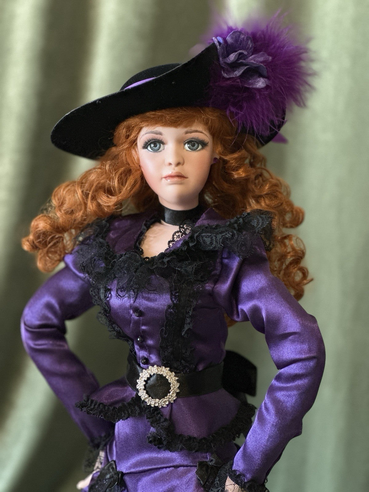 Jan Mclean 1999 23" Porcelain Doll “Pearl” Tag & COA  For Exclusively Yours