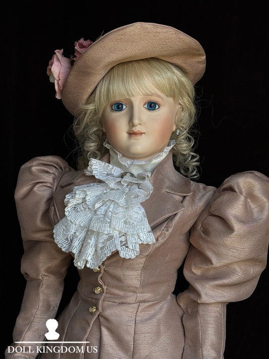 Large Porcelain 31" Repro of Antique Bru Lady Grace Caracter Doll by Rose Pinkul