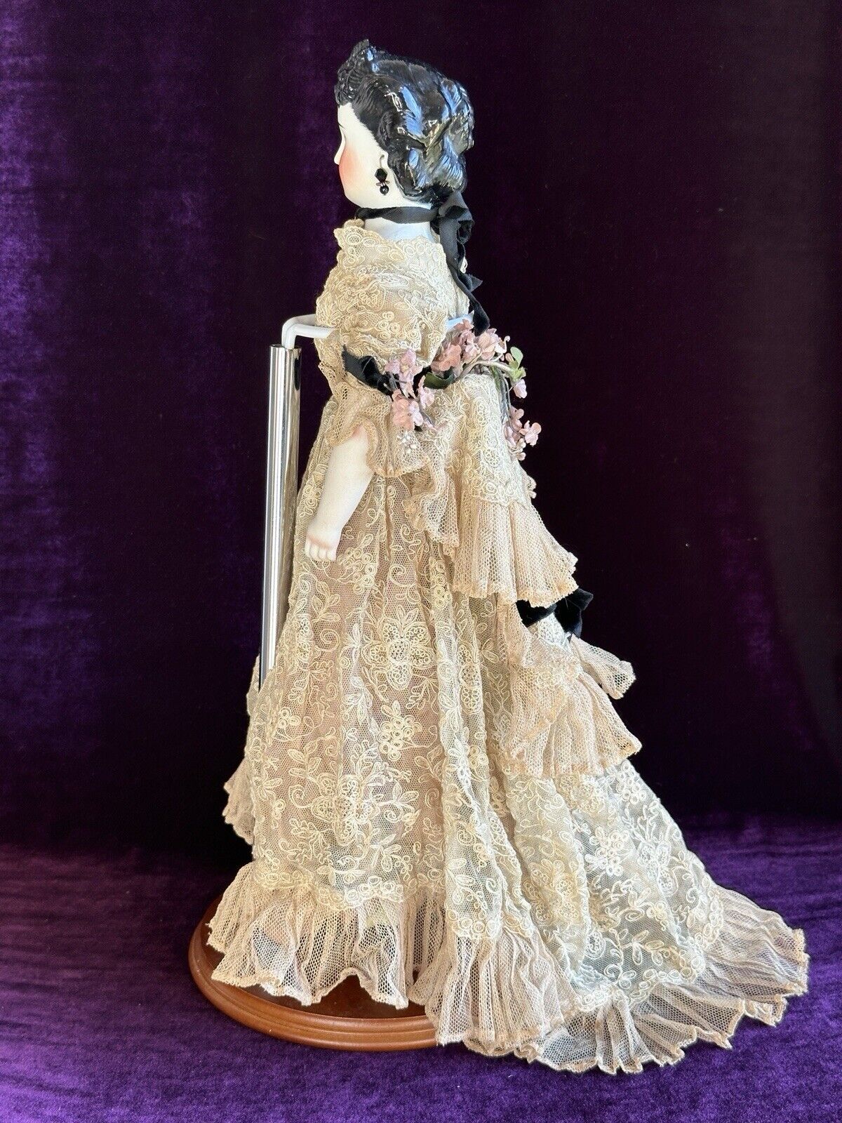 Rare Antique German 17.5” Countess Dagmar Style Brunette China Head Doll