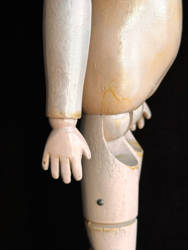 Large Antique American 22.5” Schoenhut Wooden Jointed Miss Dolly Doll