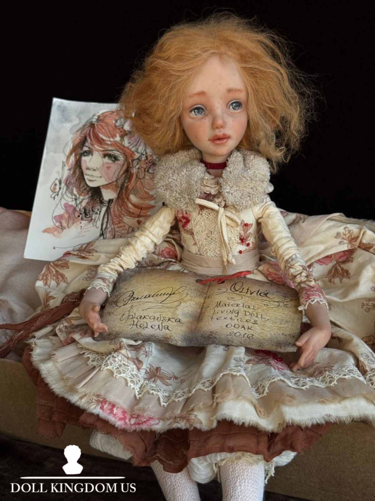 OOAK Russian Artist 21" Oplakanska Helena Olivia Doll in Box with Tag