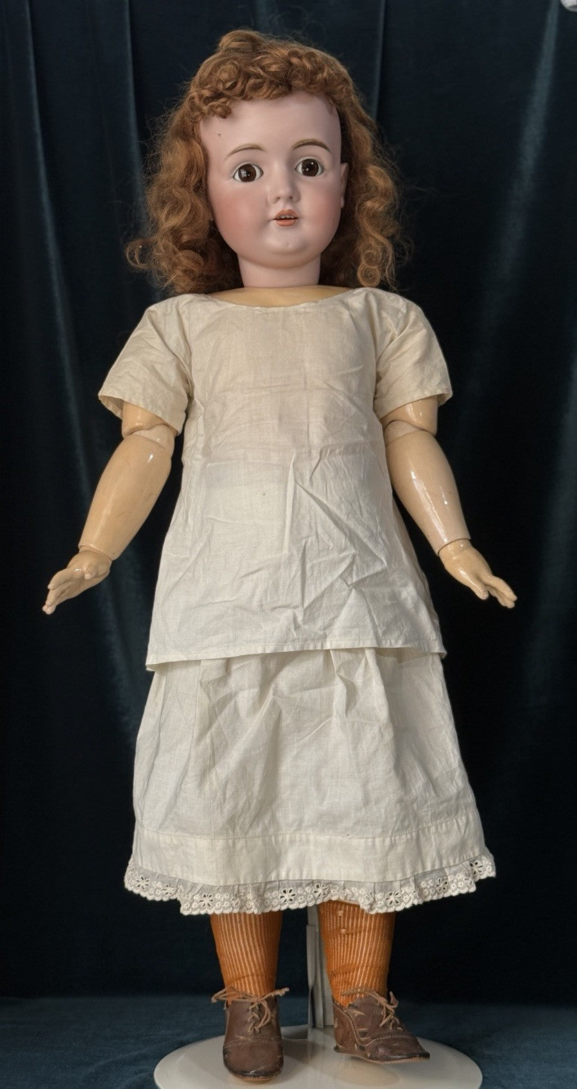 Large Antique German Kestner 164 Bisque Head Composition Body 28” Doll
