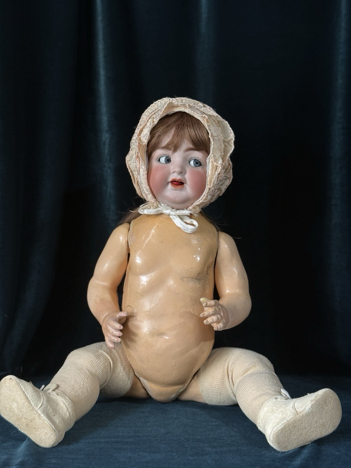Large 24” Antique German Kammer & Reinhardt Simon Halbig 126 Flirty Eyes Doll