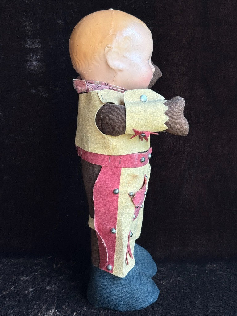 Vintage American 13" Composition Cowboy Character Doll