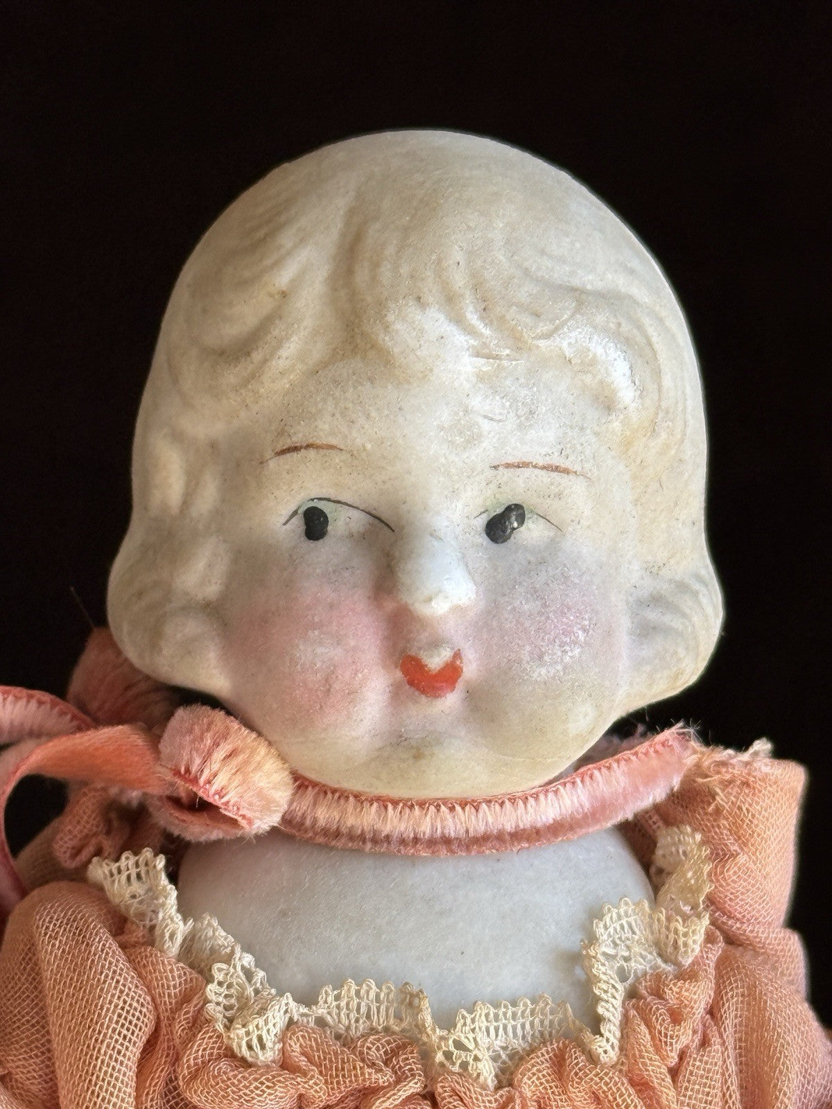 Lot of 2 Vintage Miniature 7.25” Made in Japan Bisque Head Dolls