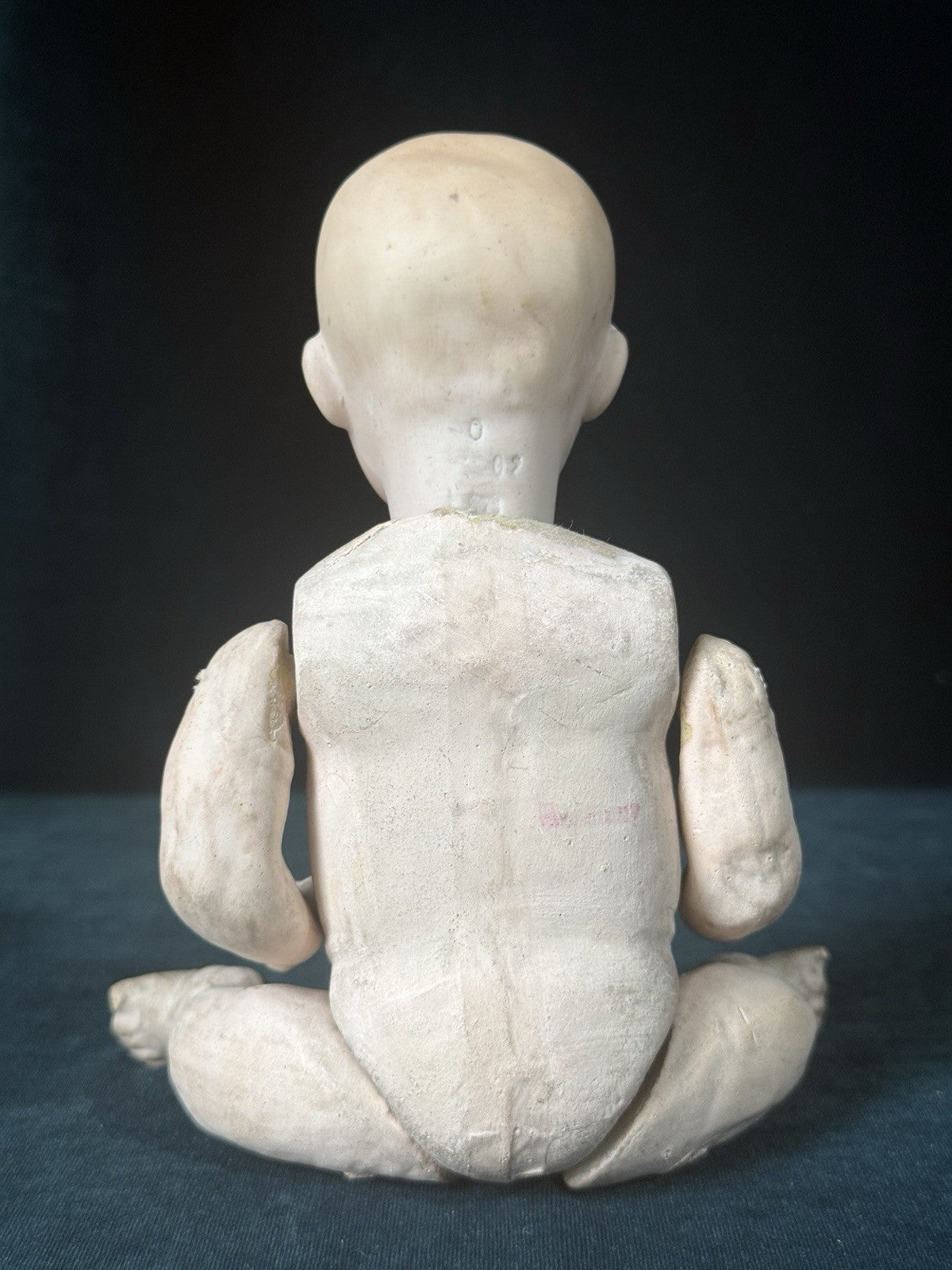 Antique German Gebruder Heubach 7602 Bisque Head Composition Body Boy 9” Doll