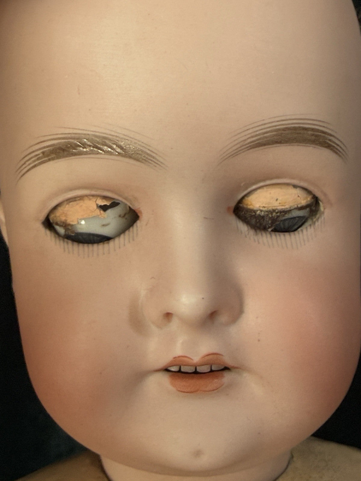 Antique German Queen Louise Doll Bisque Head Composition Body 24” Doll