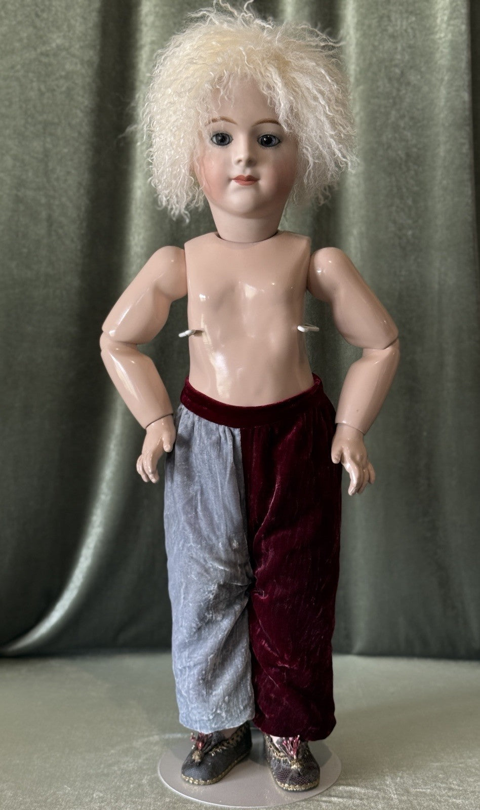Vintage Reproduction of Antique French Francois Gauthier 29” Polichinelle Doll