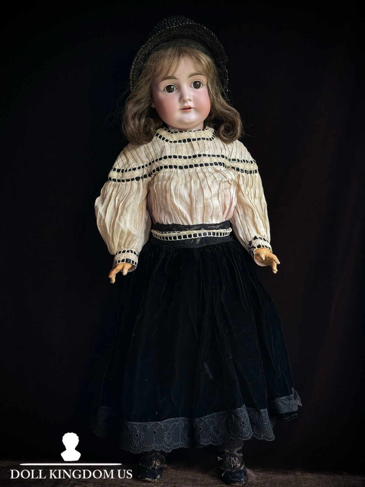 Large Antique German 29” Kestner 164 Bisque Head Doll