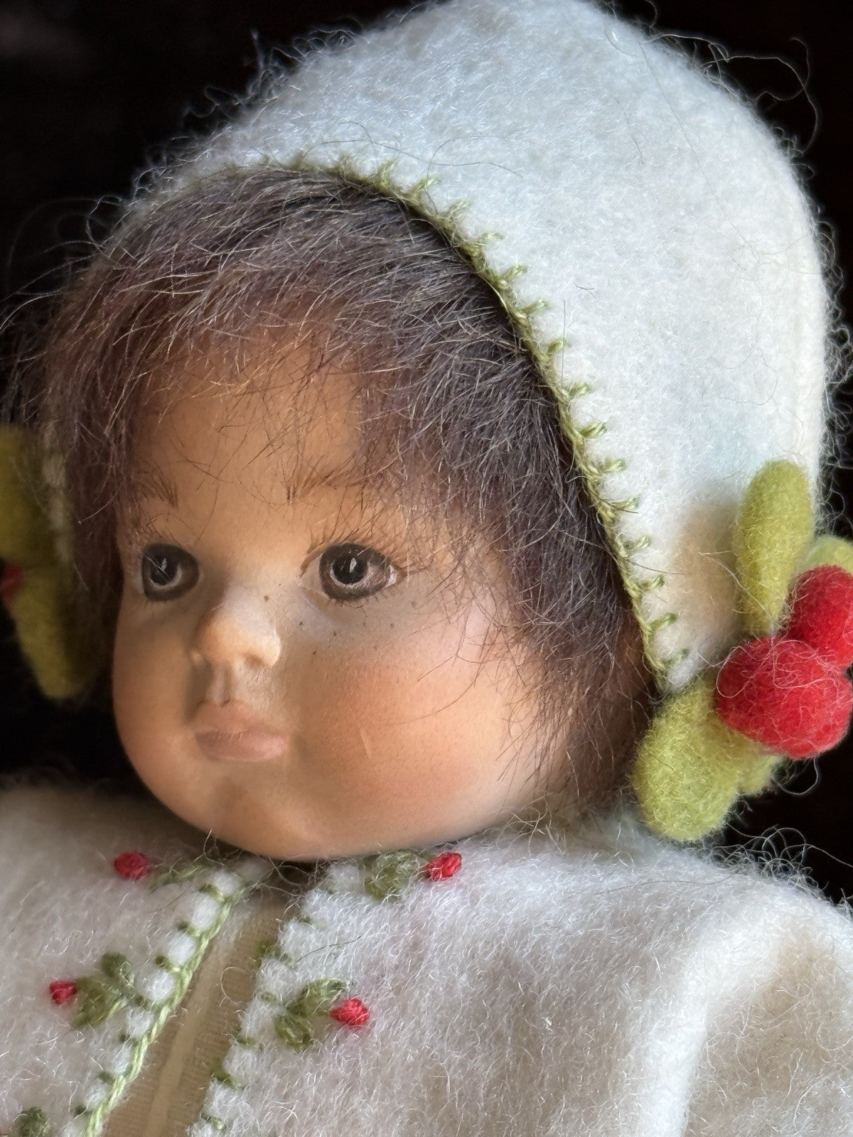 Collectible Erika Catellani 6” Carved Wooden Baby Doll Irma LE 25