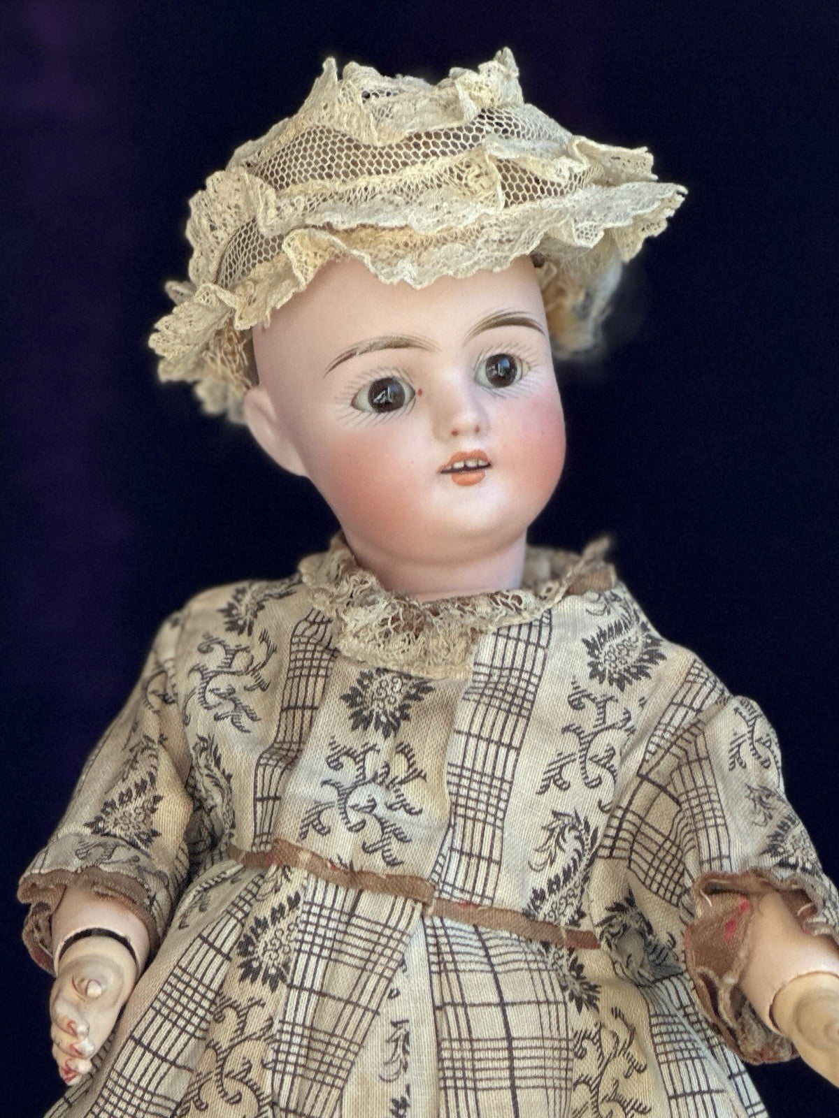 Petite Antique German 9.5” Catterfelder Puppen Fabrik 502 Bisque Head Doll