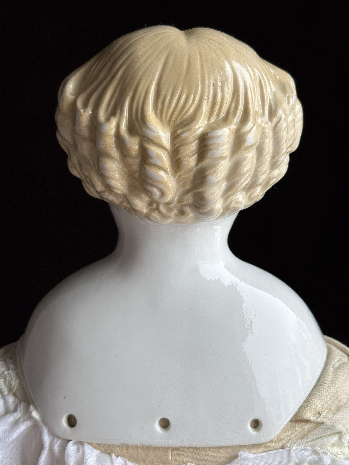 Vintage Japanese 25” Flat Top Highbrow China Shoulder Head Blonde Doll