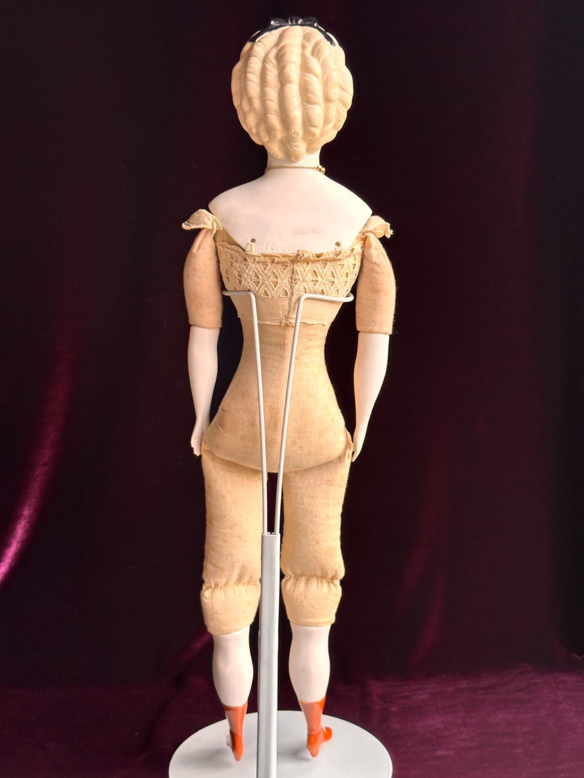 Vintage Porcelain 22” Signed Emma Clear Parian China Doll