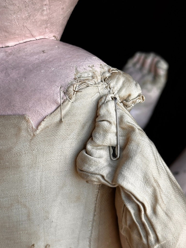 Large Antique American Martha Chase 25" Oil Painted Cloth Baby Doll