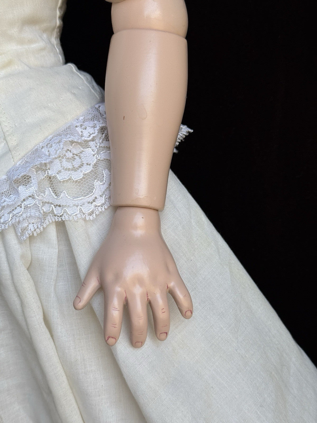 Large Porcelain 31" Repro of Antique Bru Lady Grace Caracter Doll by Rose Pinkul