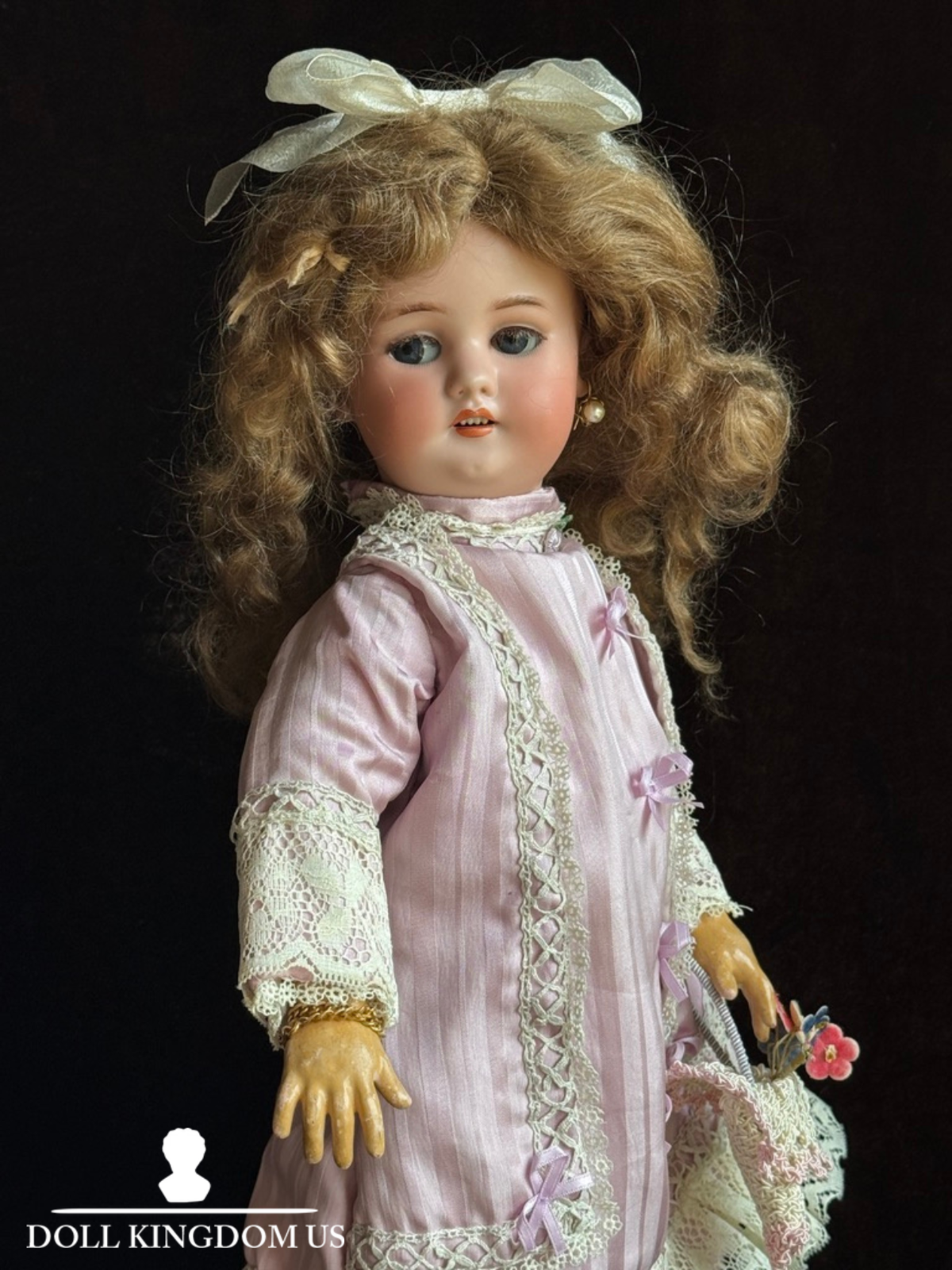 Rare Antique Simon Halbig 1039 Automation Mechanical Flirty Eyes Walking Doll