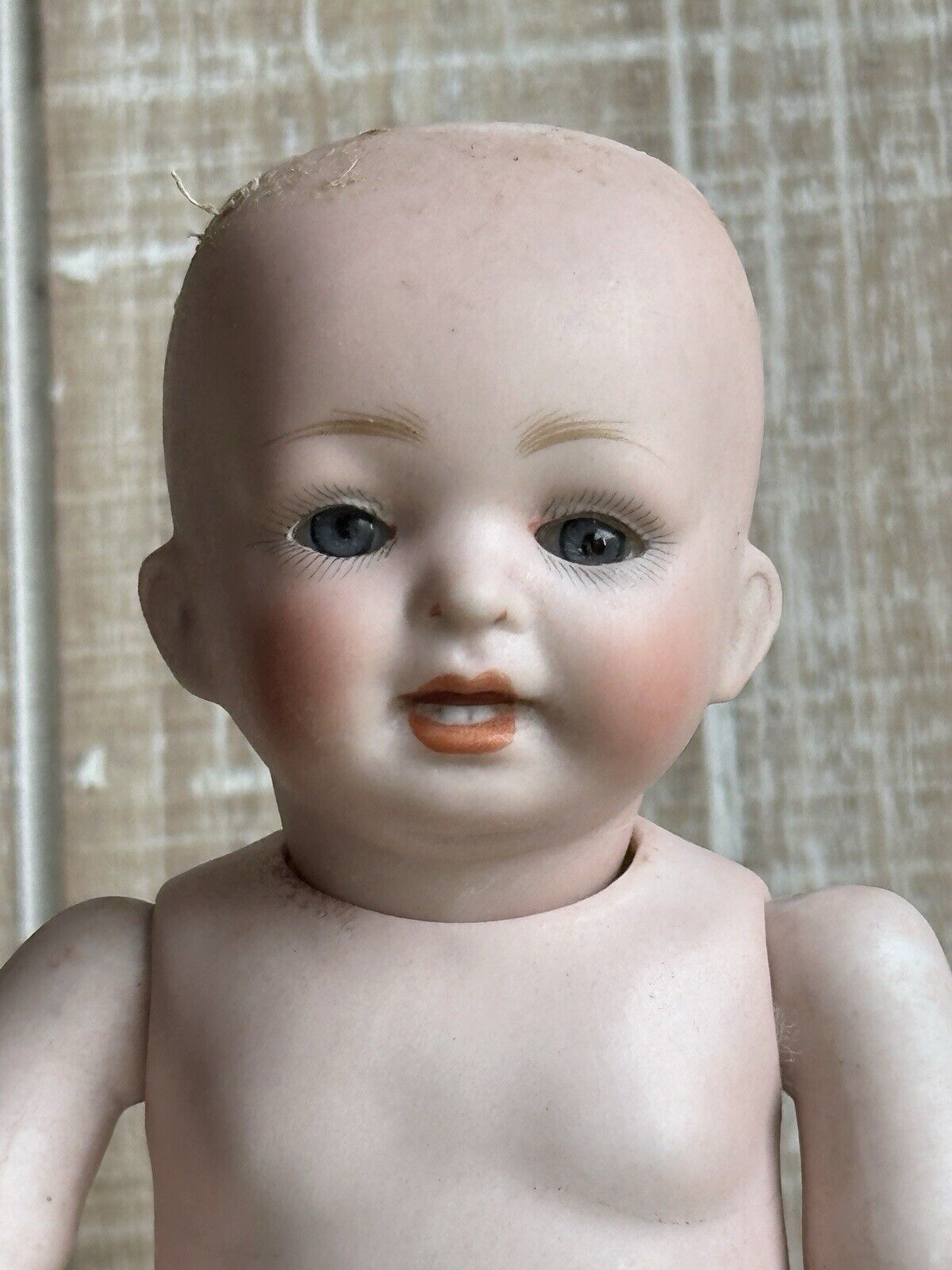 Rare Antique German All Bisque 6.75" Kestner 178 Miniature Toddler Doll + Extras