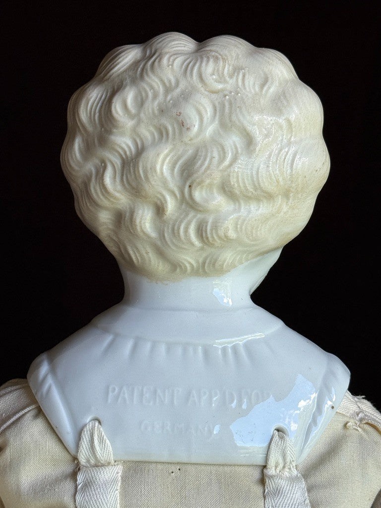 Antique German 21" Hertwig Pet Name Ethel China Head Doll