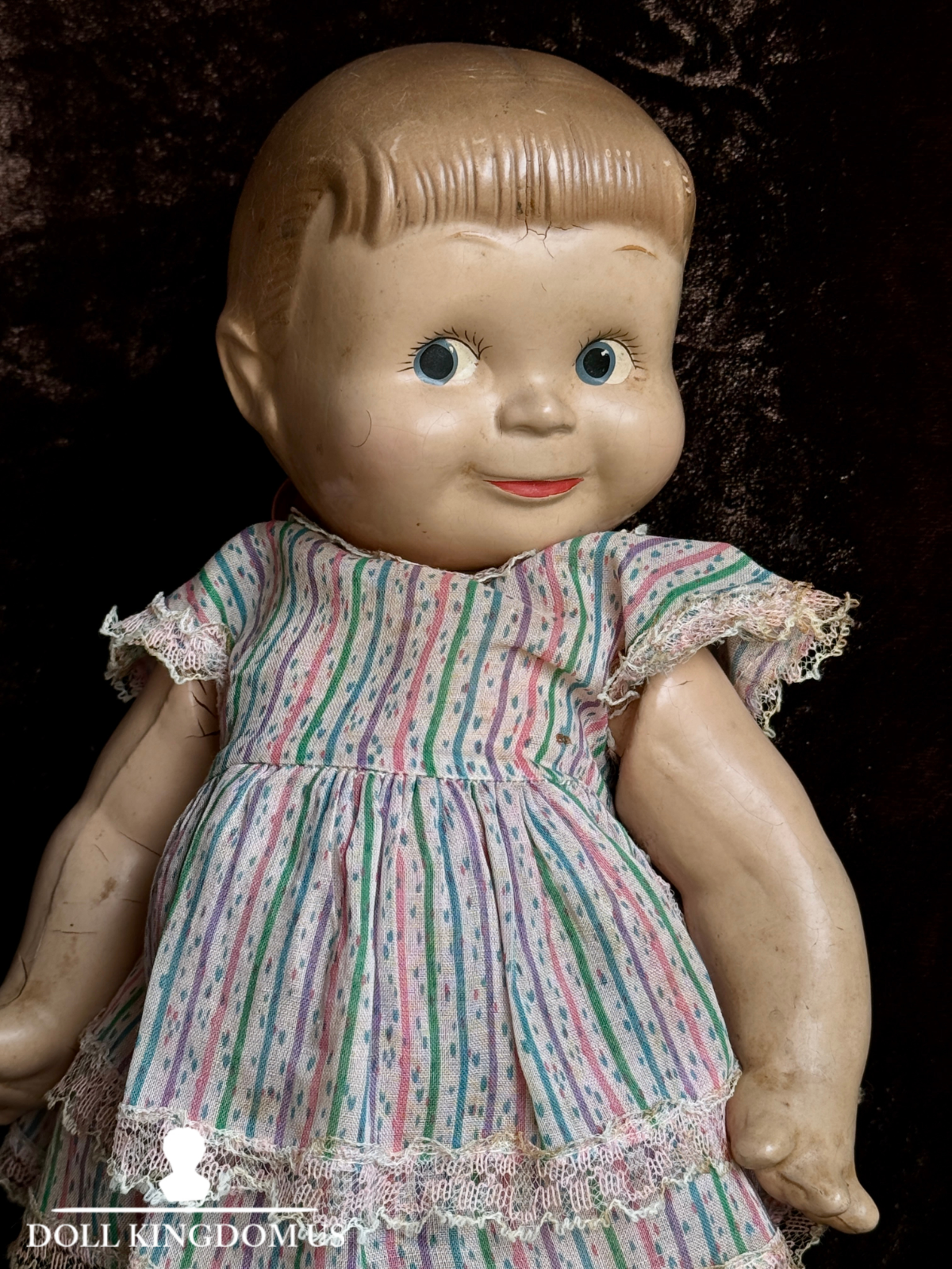 Vintage American Composition Cameo 12" Rose O'Neill Giggles Kewpie Girl Doll