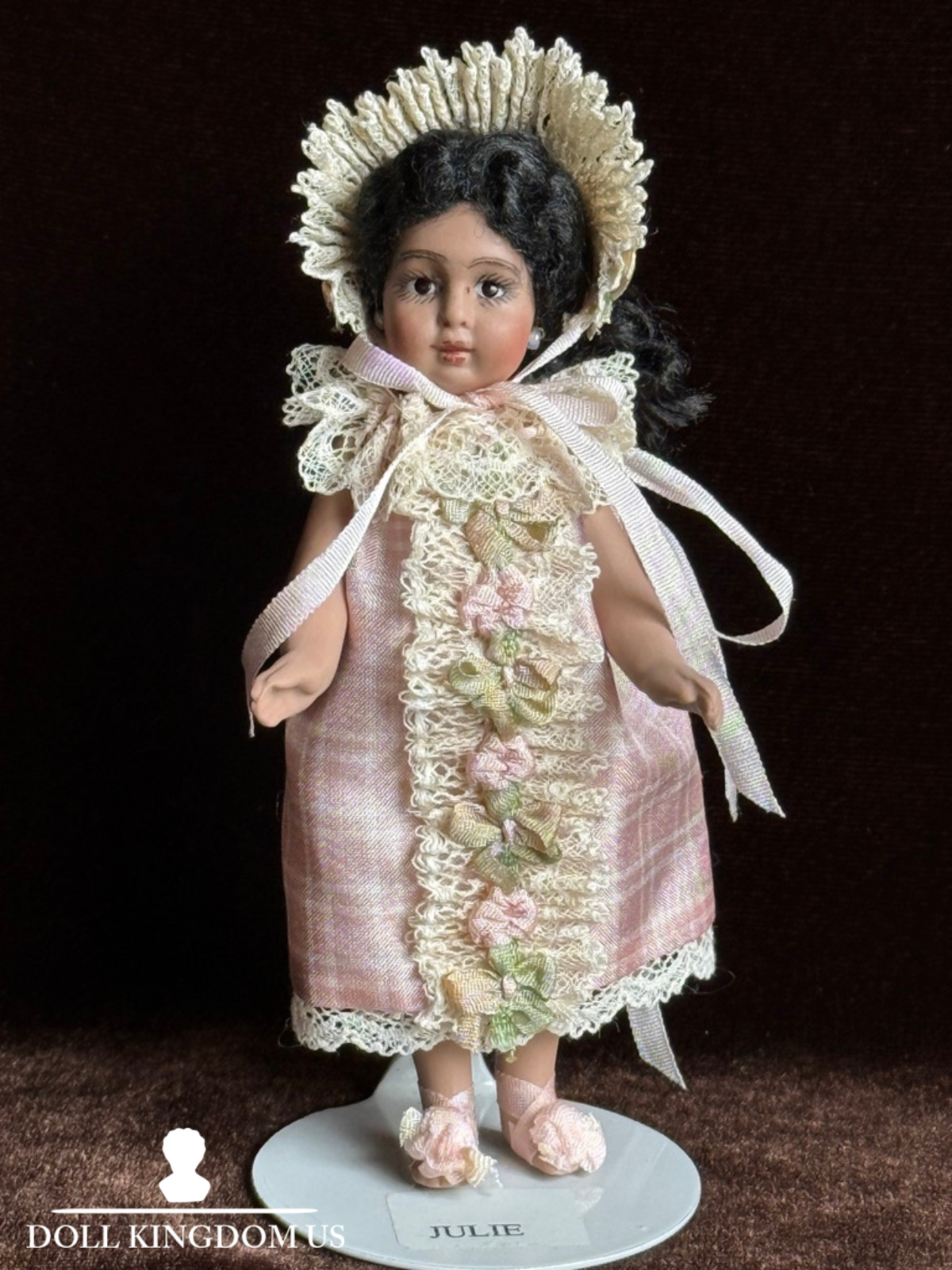 Miniature Cathy Hansen 4” Porcelain Repro of Antique French Mignonette Doll