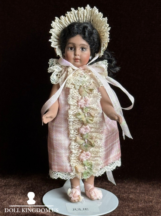 Miniature Cathy Hansen 4” Porcelain Repro of Antique French Mignonette Doll