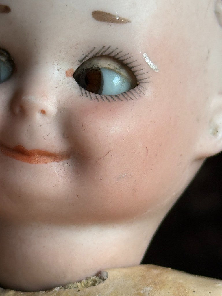 Antique German Marseille Borgfeldt 253 Googly Eyes Nobbi Kid Bisque Head Doll