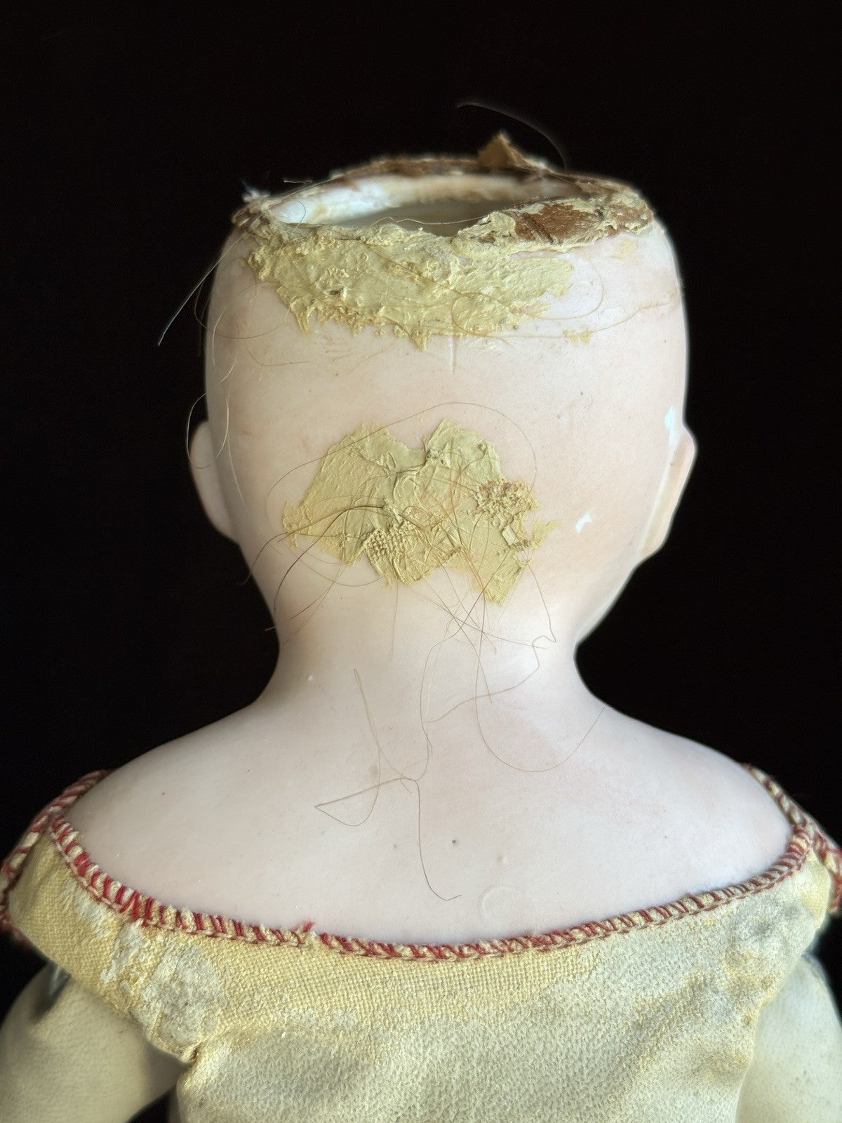 Antique German 17” ABG (?) Turned Head Bisque Shoulder Head Doll
