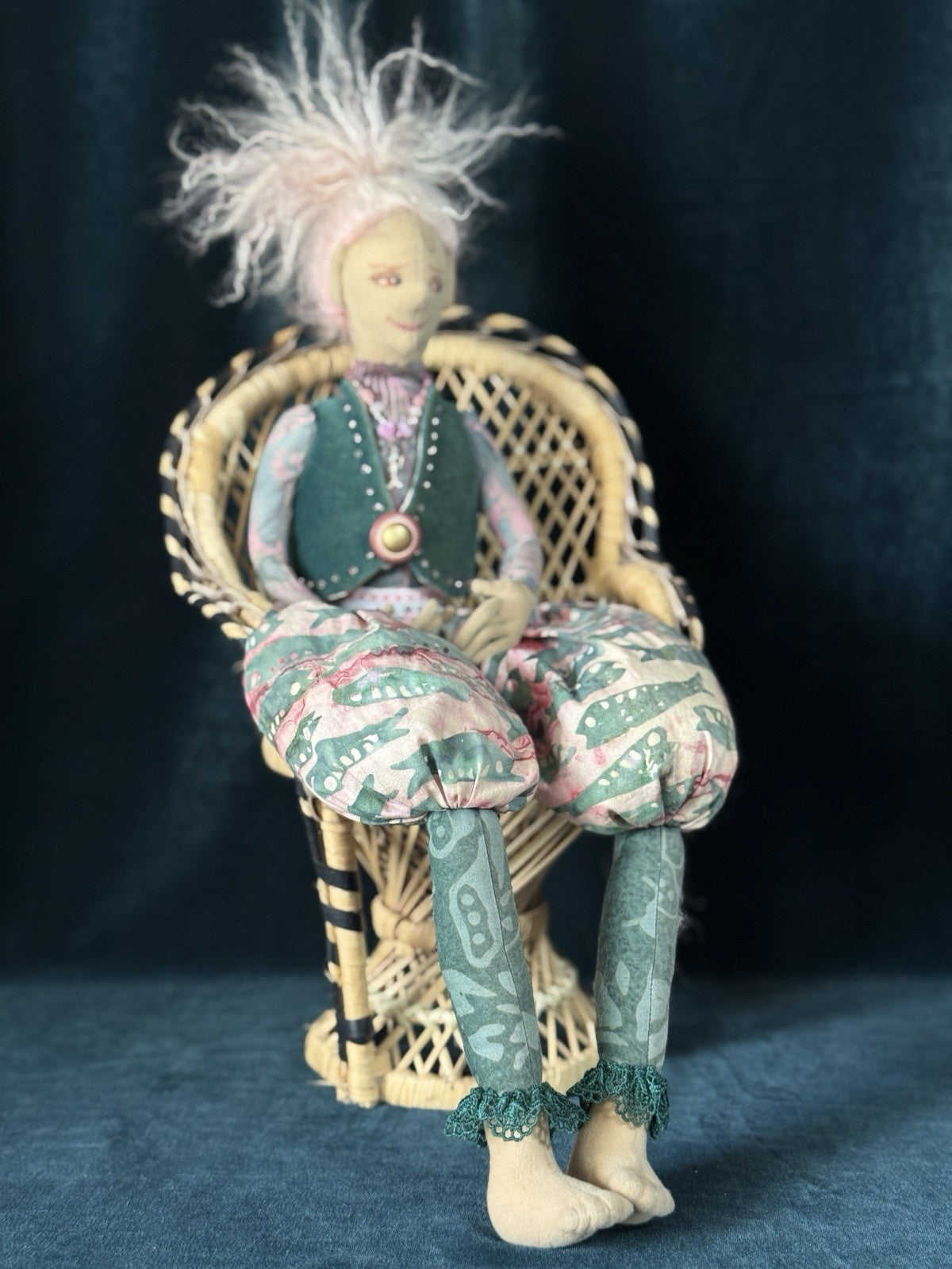 Lot Of 8 Artist Collectible Whimsical Cloth Dolls
