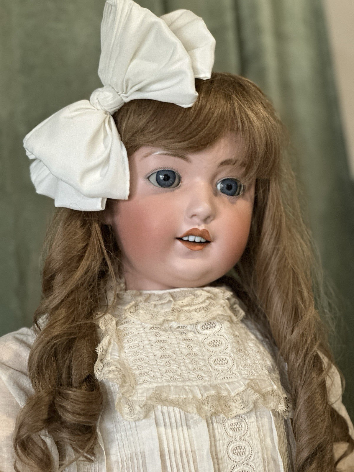 Rare!! Huge 40” Antique German Gebruder Heubach Doll Dep Bisque Head Comp Body