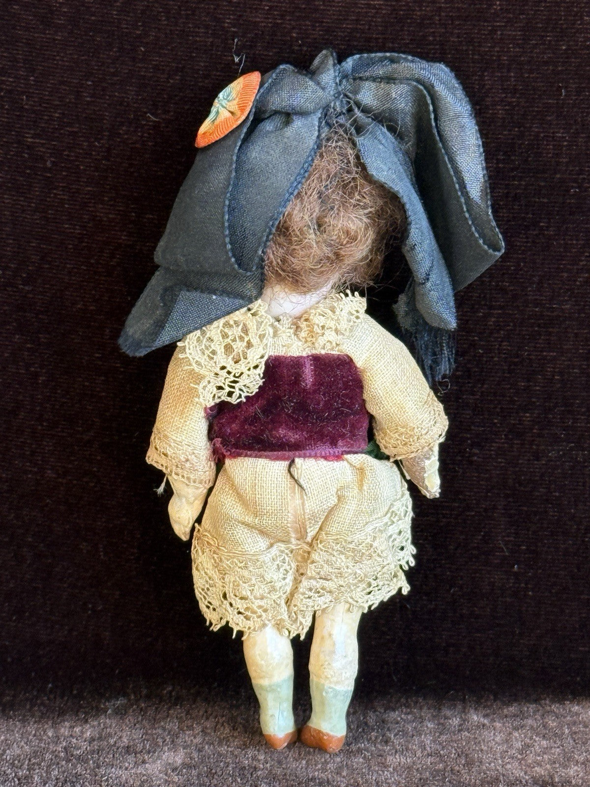 Antique French 3.75” SFBJ 301 Bisque Head Dollhouse Doll